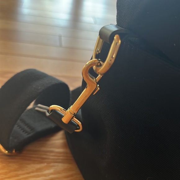 Cuyana Canvas Leather Trim Weekender Travel Carryon Overnight Bag Black - Picture 3 of 9